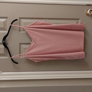 NWT Women's Shimmery Blush Velour Tank Top Large